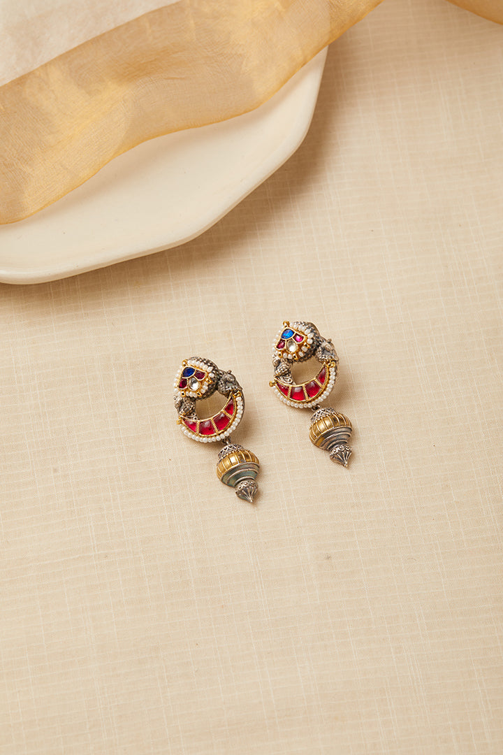 Viana Jewels Aarna Heritage Pachi Kundan Earrings