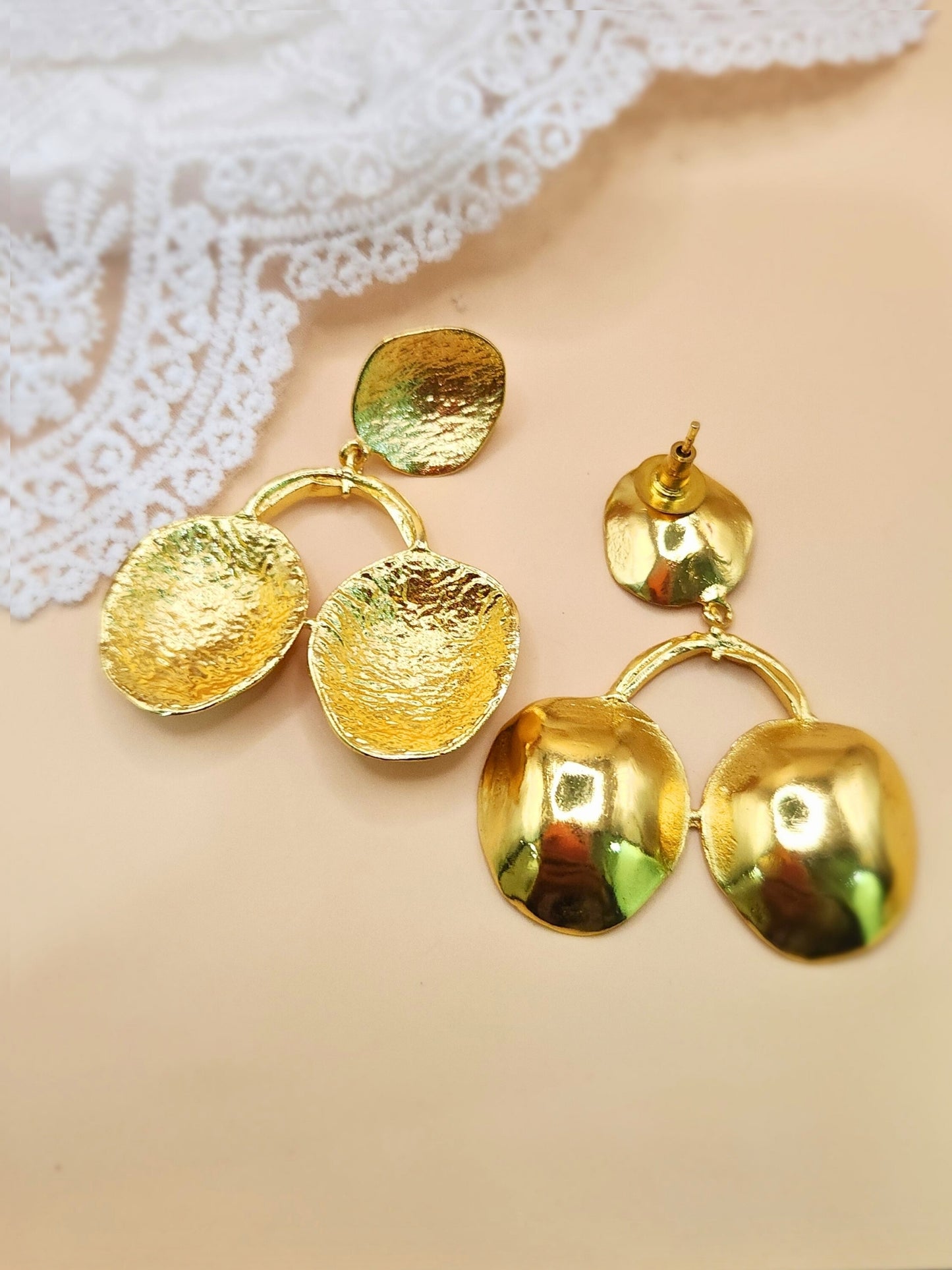 Viana Jewels Dazzle Brass Earrings