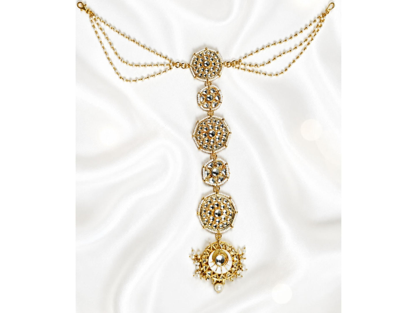 VIANA JEWELS Saundarya Meena Kesh Lata Hair Chain For Women