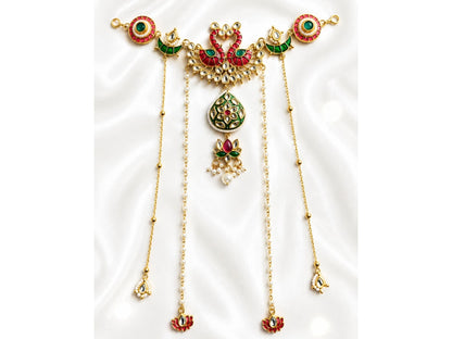 VIANA JEWELS Saundarya Kesh Zoya Kundan Hair Chain For Women