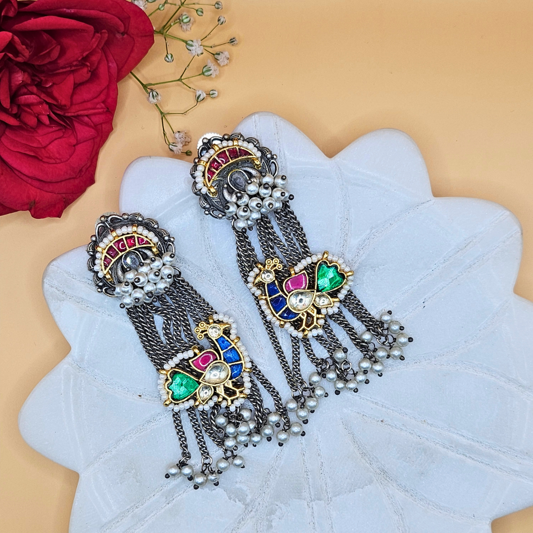 Raag Rani Pachi Kundan Earrings