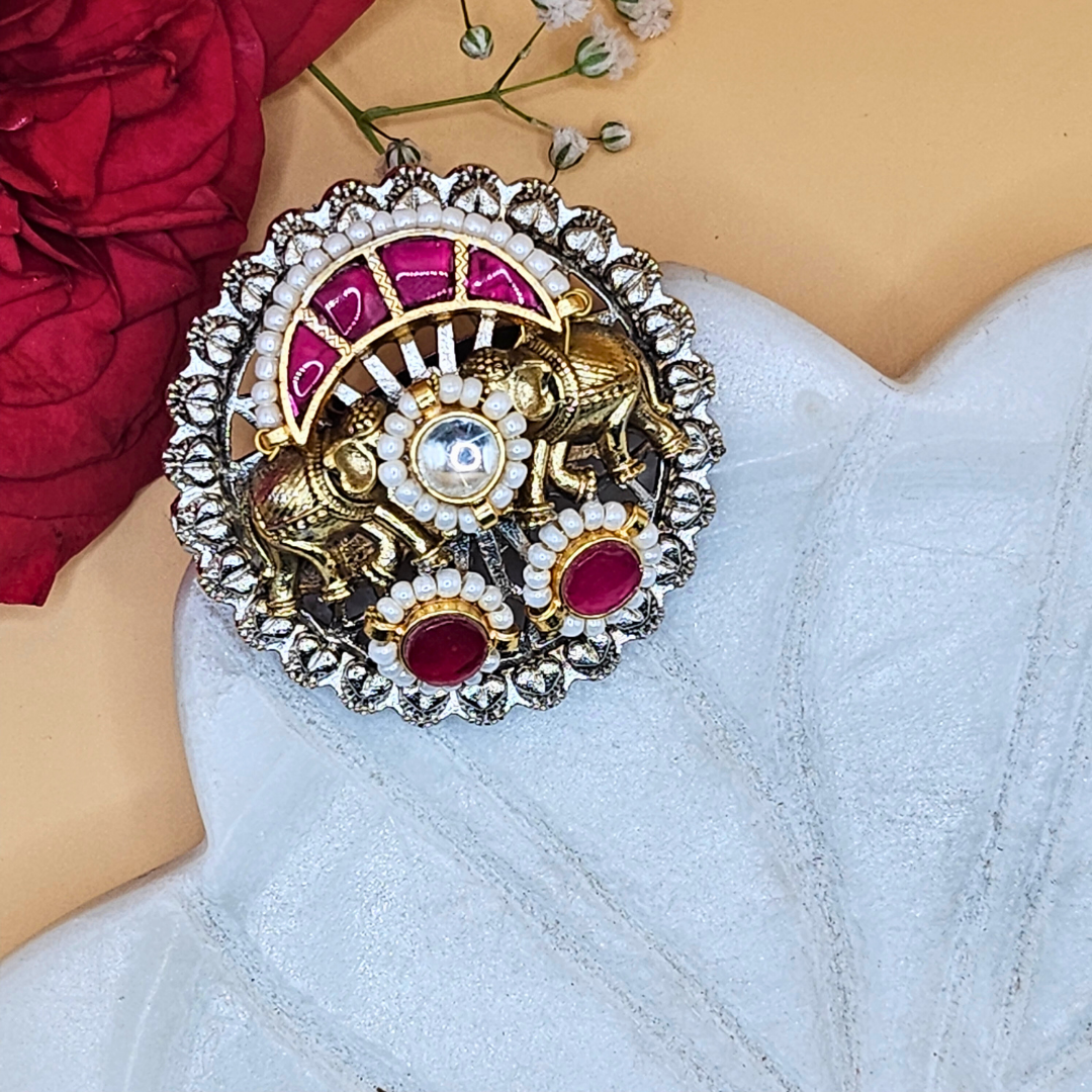 Royal Pachi Kundan Ring