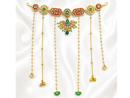 VIANA JEWELS Saundarya Chandni Kundan Hair Chain For Women