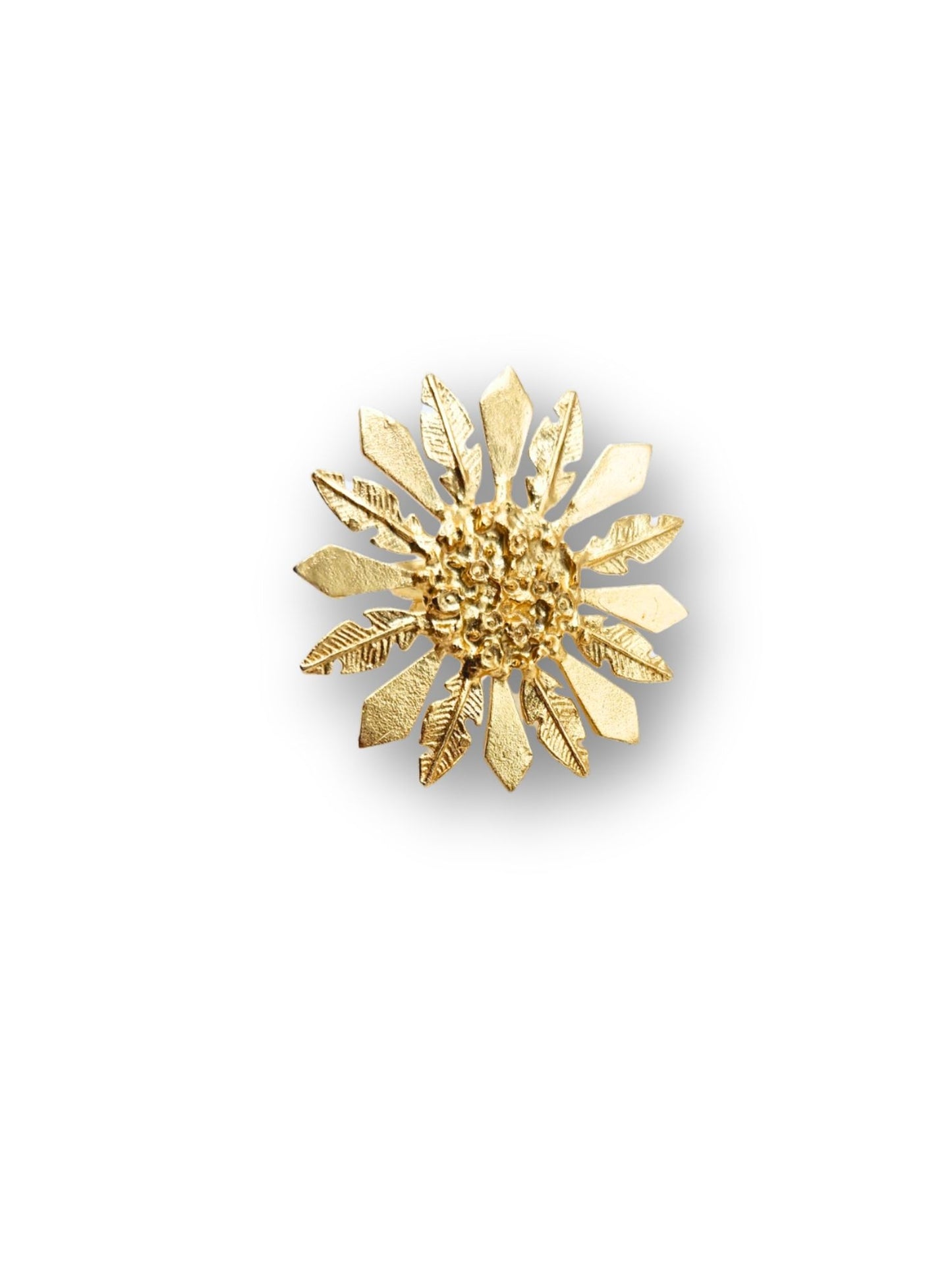 Viana Jewels Roshanara Adjustable Brass Ring for Women 18K Gold Plated Handmade