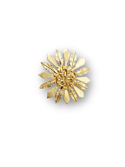 Viana Jewels Roshanara Adjustable Brass Ring for Women 18K Gold Plated Handmade