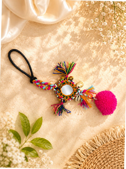 VIANA JEWELS Chamki Charm Hanging Boho Rubber Band For Women