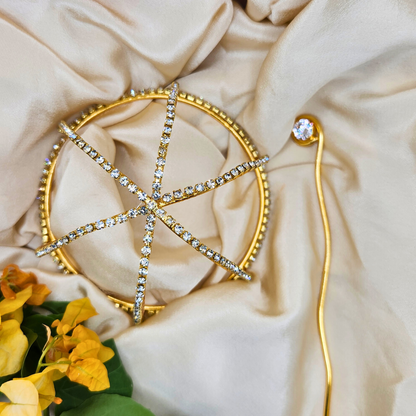 Rhinestone Hair Bun Cage Accessory