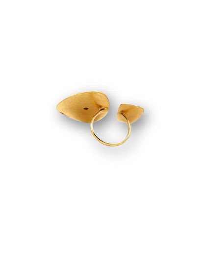 Viana Jewels Arushi Dual Tone Adjustable Brass Ring 18K Gold Plated Handmade