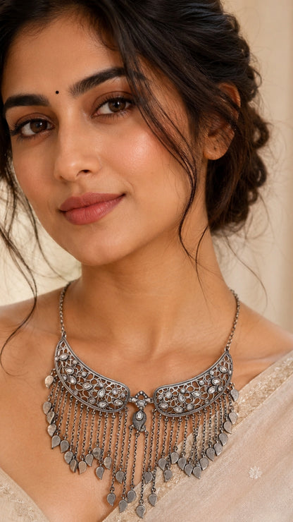 Avantika Silver Necklace
