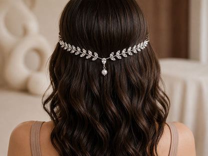 VIANA JEWELS Spotlight Tiara Glam Back Hair Crown For Women