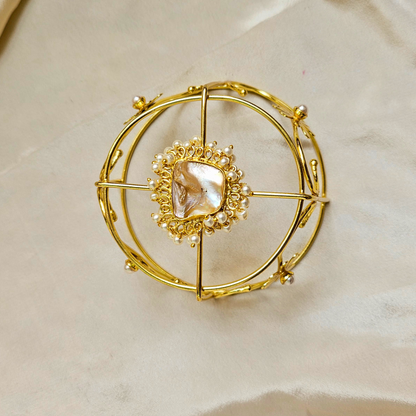 Baroque Pearl Hair Bun Cage Accessory