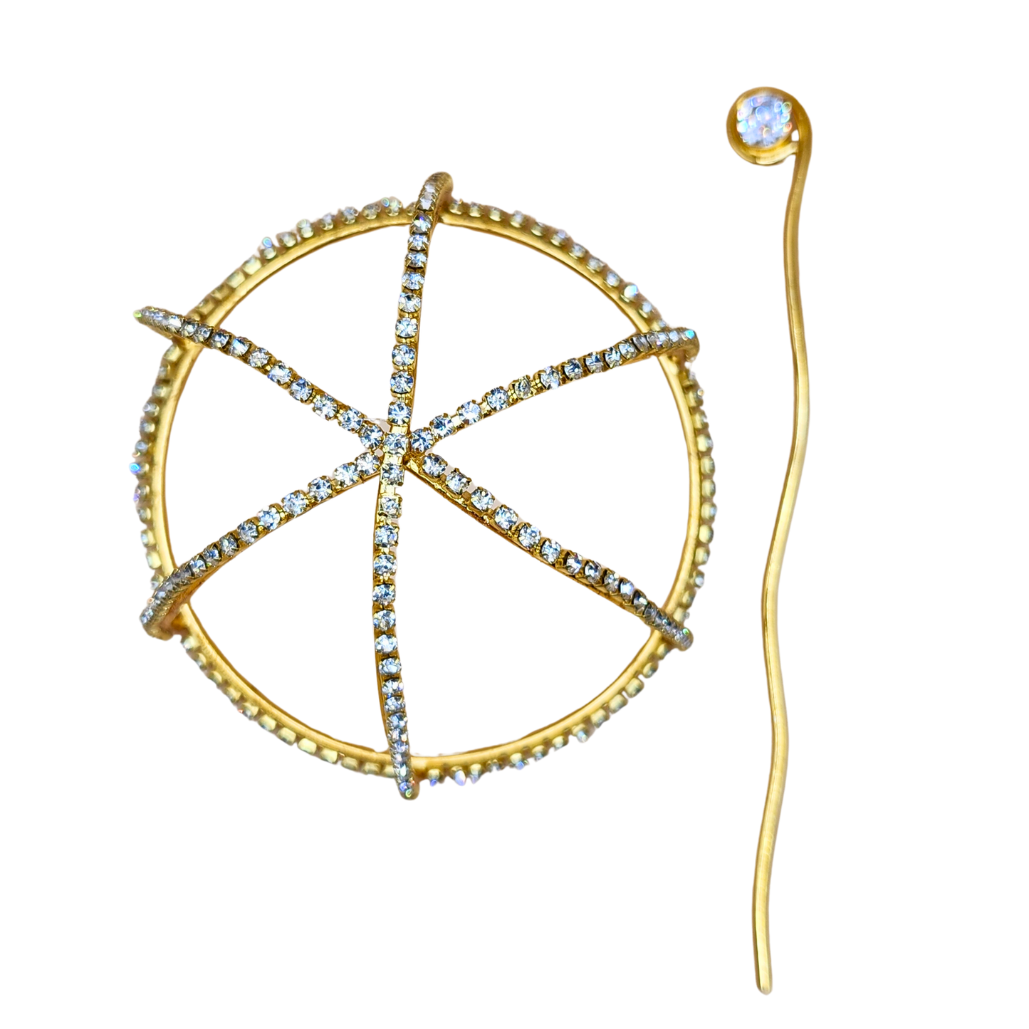 Rhinestone Hair Bun Cage Accessory