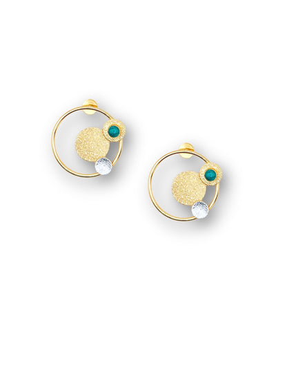 Viana Jewels Chandrika Brass Earrings for Women 18K Gold Plated Handmade
