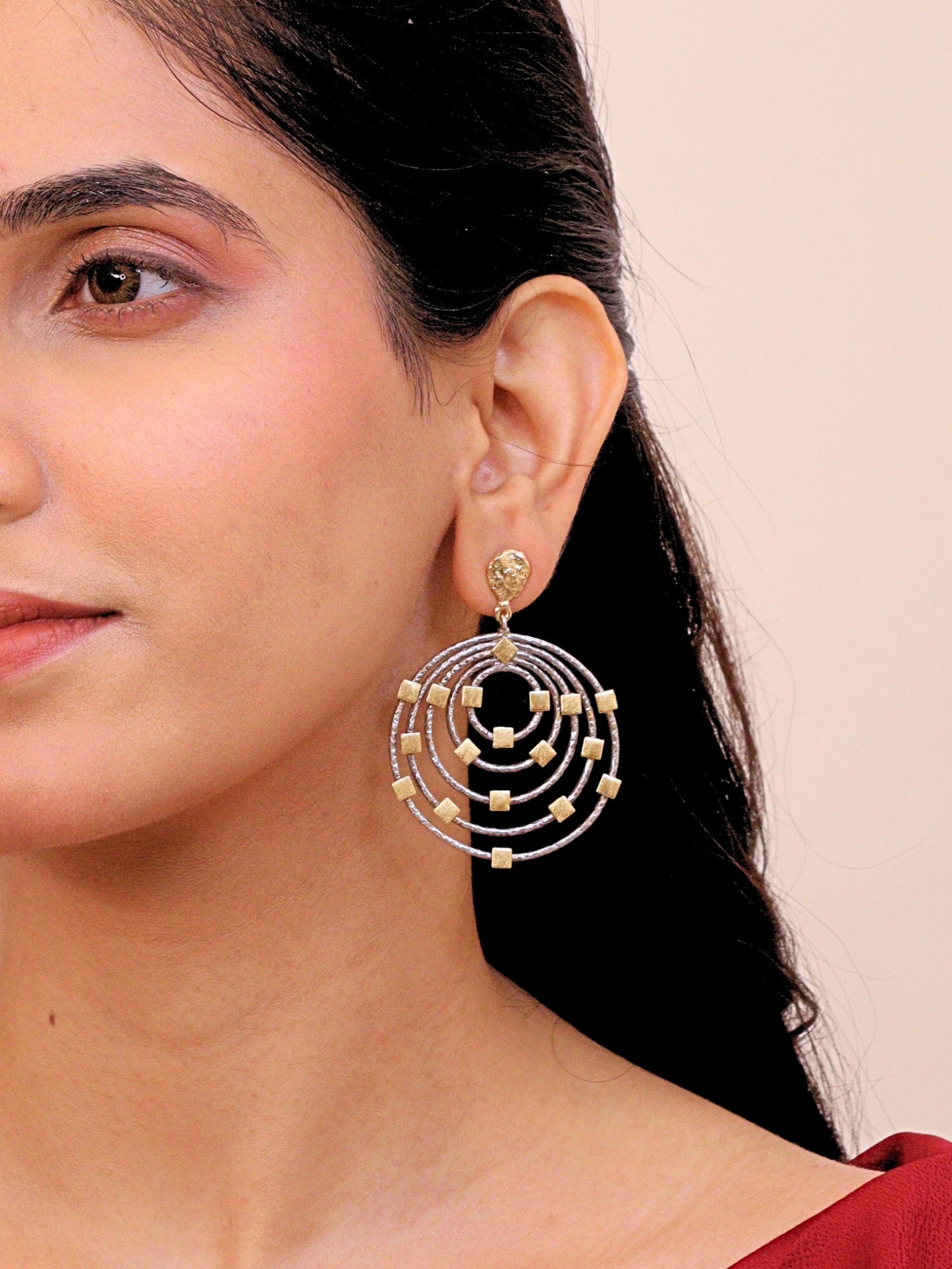 Viana Jewels Noorjahan Oxidised Silver Plated Brass Earrings for Women