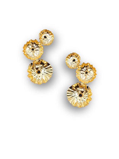 Viana Jewels Gulkari Brass Earrings for Women 18K Gold Plated Handmade