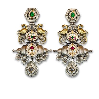 Pachi Pankhudi Navratri Earrings