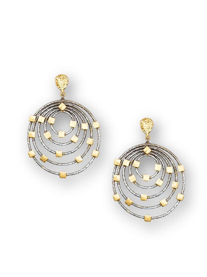 Viana Jewels Noorjahan Oxidised Silver Plated Brass Earrings for Women