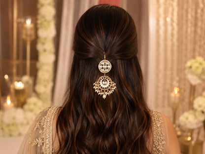VIANA JEWELS Saundarya Rani Kundan Bridal Passa For Women