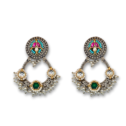 Dandiya Diva Kundan Earrings