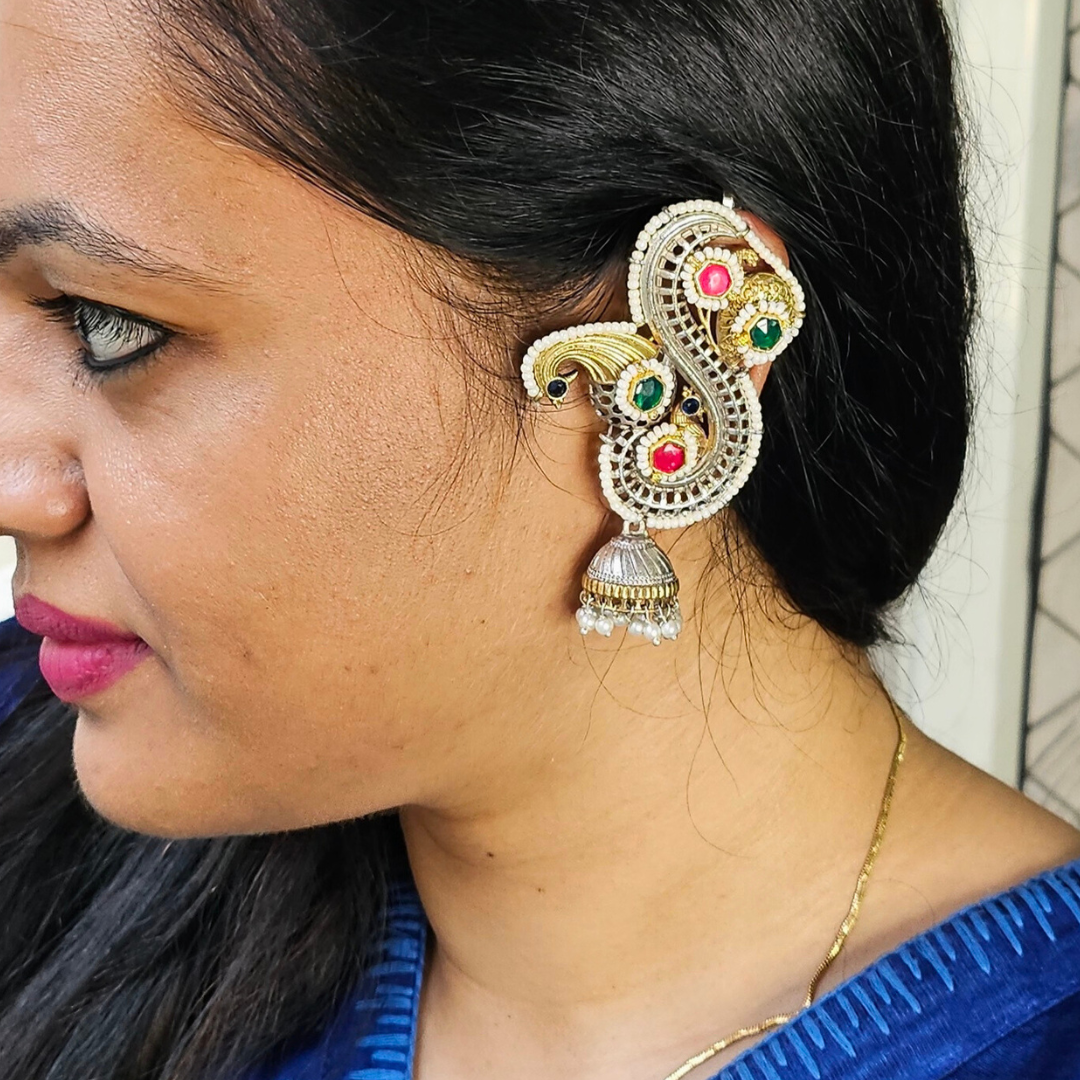 Dandiya Dreams Kundan Ear Cuffs