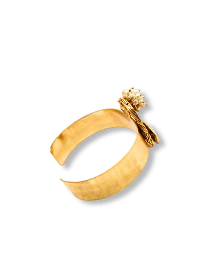 Viana Jewels Gulnaar Brass Bracelet for Women 18K Gold Plated Handmade
