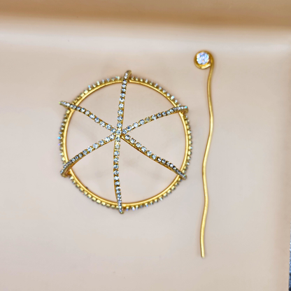 Rhinestone Hair Bun Cage Accessory