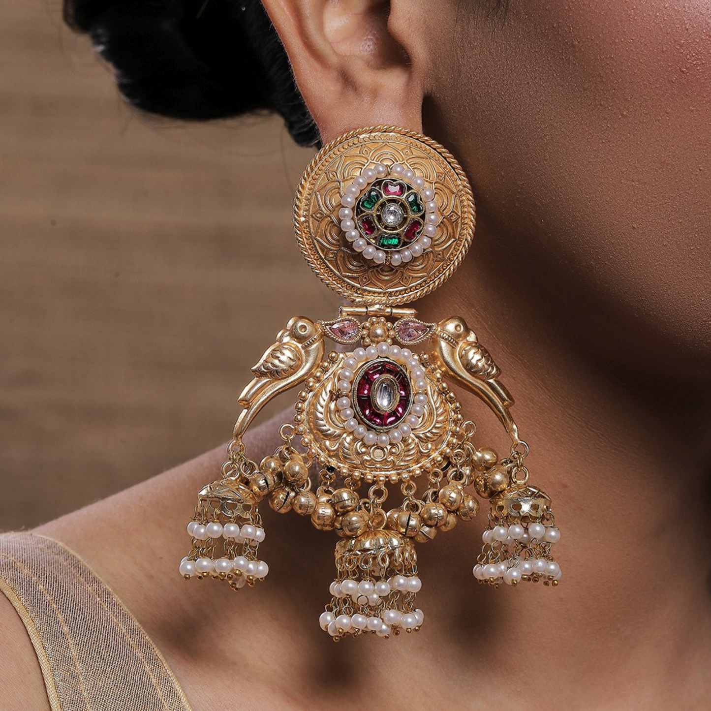 Aayat Kashmiri Pachi Kundan Jhumki