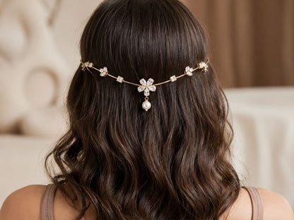 VIANA JEWELS Starlet Tiara Glam Back Hair Crown For Women