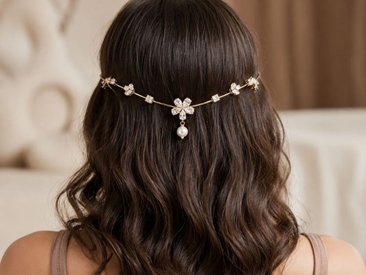 VIANA JEWELS Starlet Tiara Glam Back Hair Crown For Women