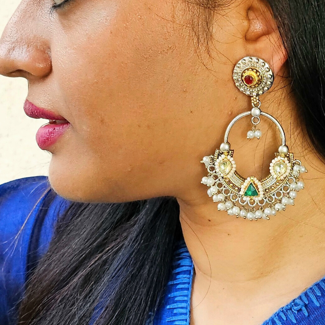 Pachi Pratibha Navratri Earrings