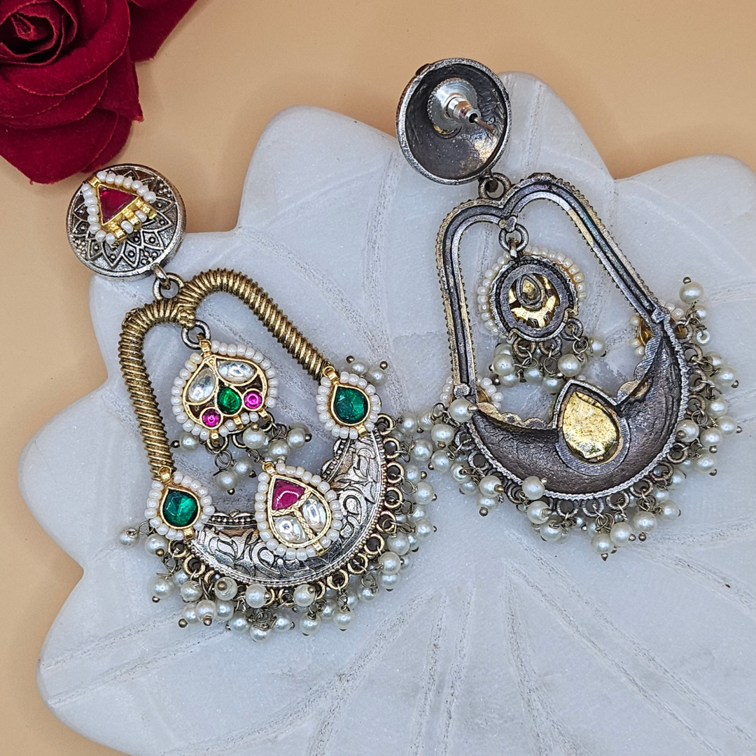 Dandiya Dreams Kundan Earrings