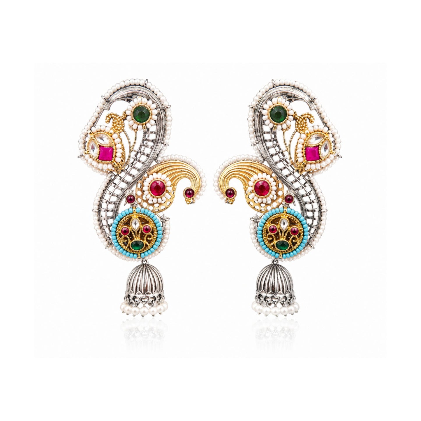 Viana Jewels Gauri Pearl Pachi Earrings