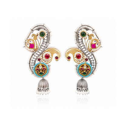Viana Jewels Gauri Pearl Pachi Earrings