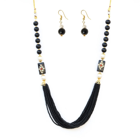 Tanjore Moti Black mala