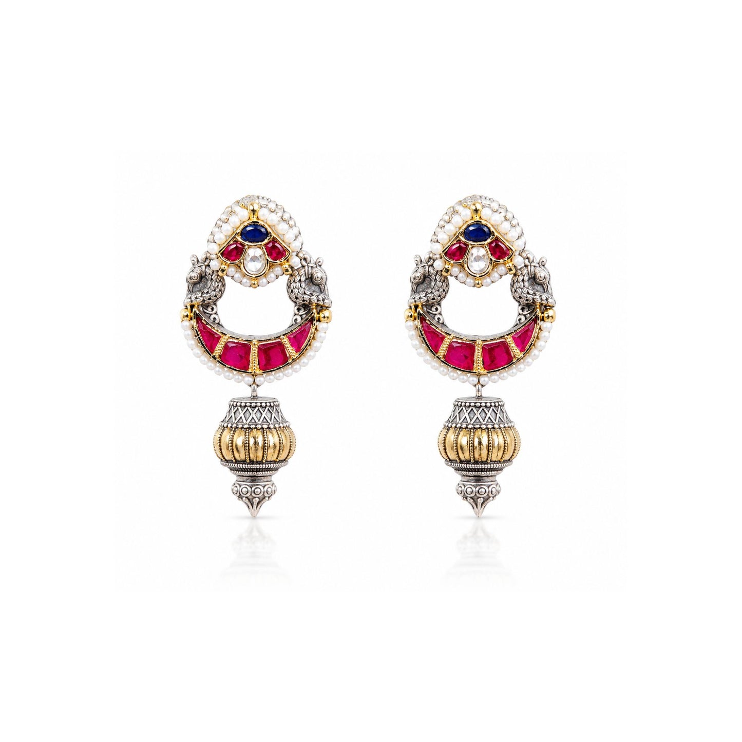 Viana Jewels Aarna Heritage Pachi Kundan Earrings