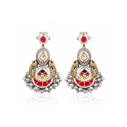Viana Jewels Madhavi Floral Pachi Earrings