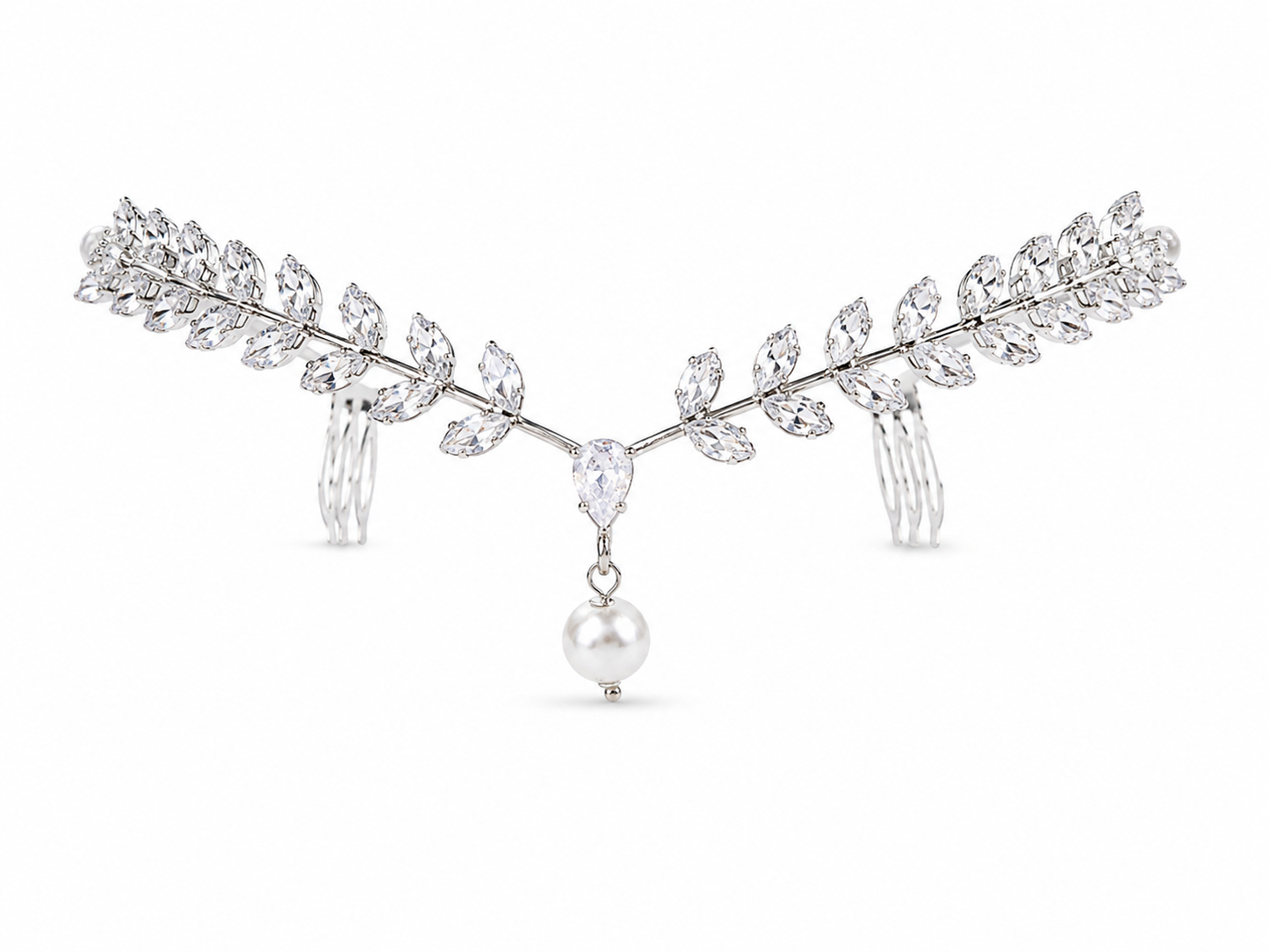 VIANA JEWELS Spotlight Tiara Glam Back Hair Crown For Women