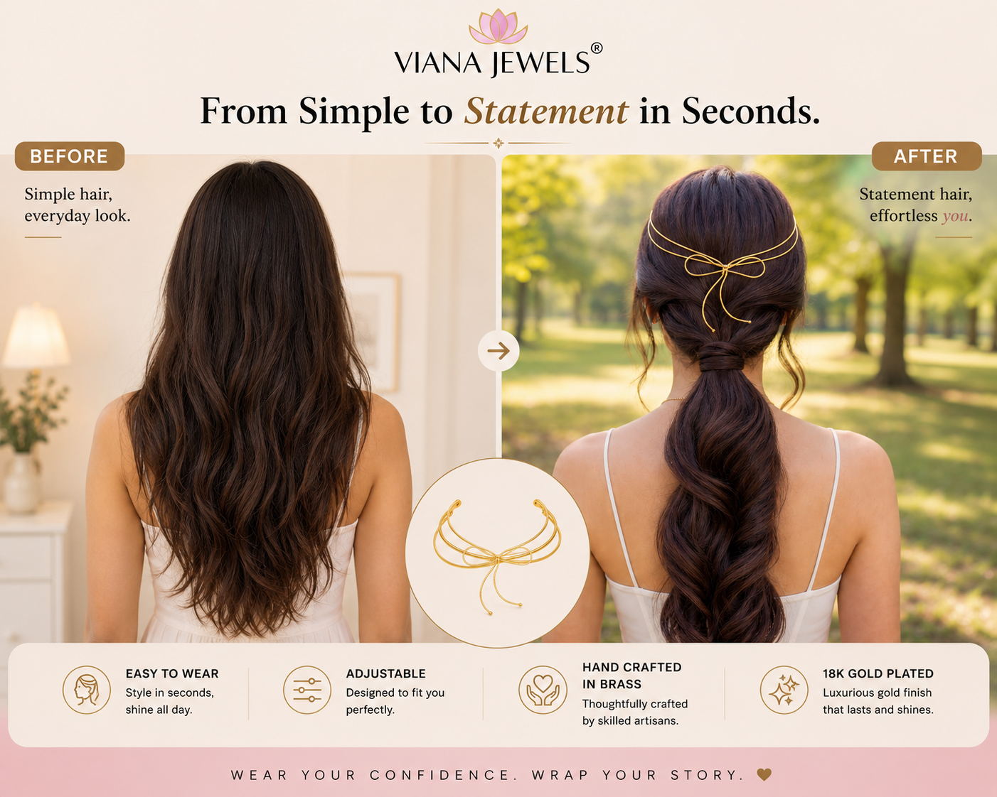 Viana Jewels Bow Tiara