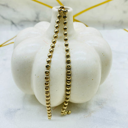 Double Chain Gold Plated Long Earrings