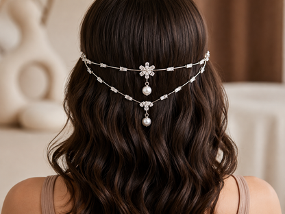 VIANA JEWELS Diva Tiara Star Power Back Hair Crown For Women