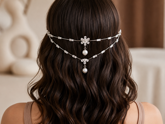 VIANA JEWELS Diva Tiara Star Power Back Hair Crown For Women