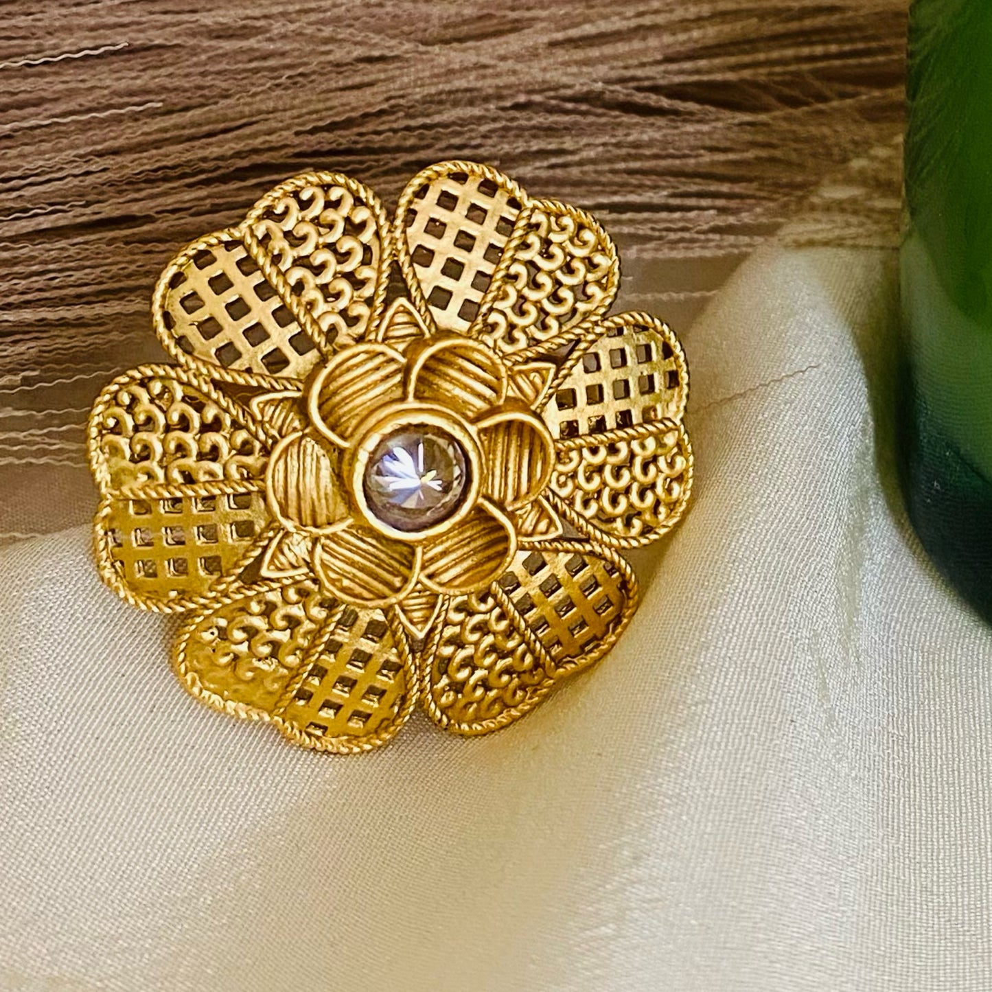 Traditional gold plated ring