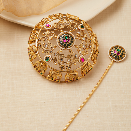 Viana Jewels Kundan Hair bun