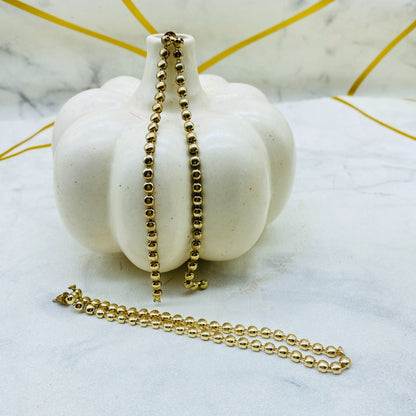 Double Chain Gold Plated Long Earrings