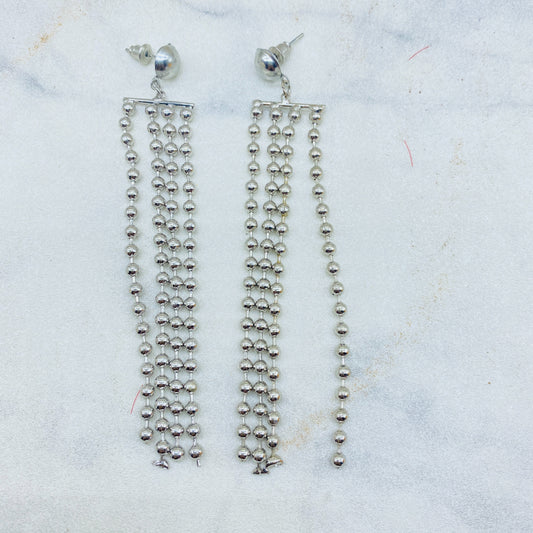 Silver Long Chain Earrings