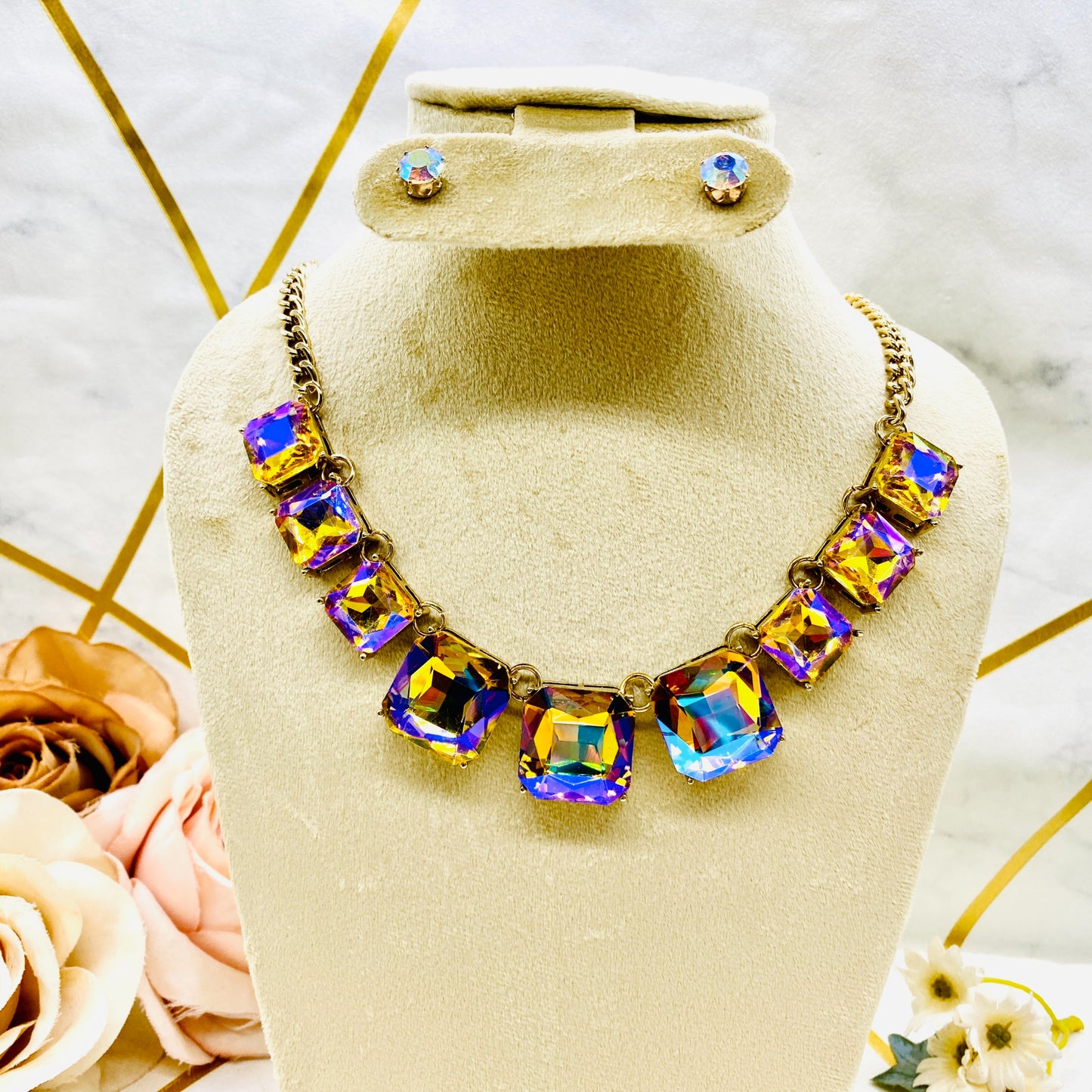 Prismatic Crystal Stone Necklace