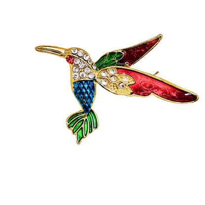 Enamel Bird Brooch