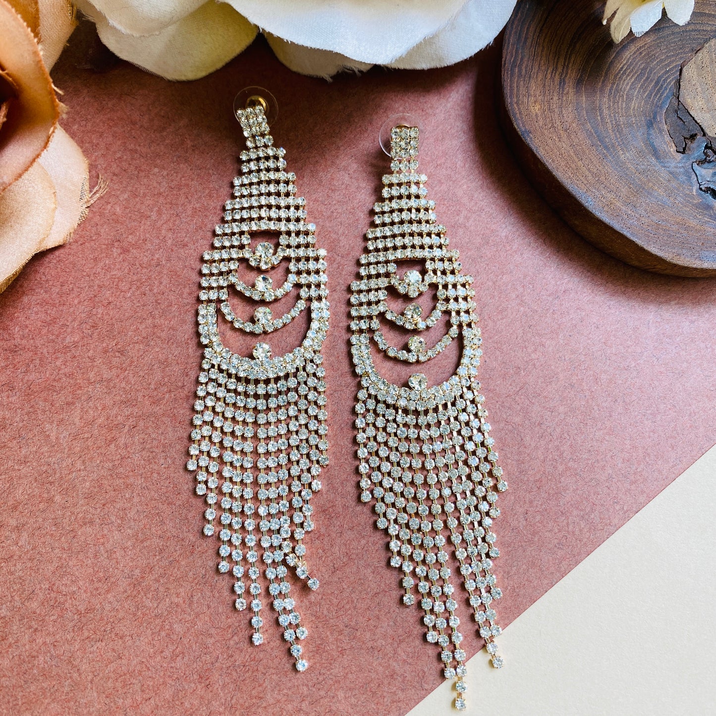 Rhinestone iconic earrings